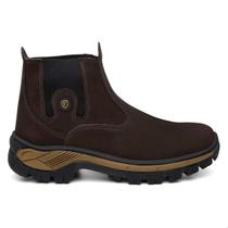 Bota Masculina Botina Couro Coturno Palmilha Gel Confortável Flexen
