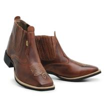 Bota Masculina Botina Couro Legítimo Bovino Solado Anti Derrapante F1000