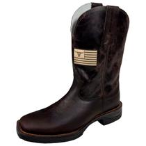 Bota Masculina Bufalo Couro Jump Bordado Premium Confortavel