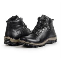 Bota Masculina Cano Alto Coturno Couro Trilha Adventure Espumado Confortável e Macio Bota Masculina Cano Alto Coturno Couro Trilha Adventure Espumado Confortável e Macio