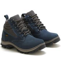 Bota Masculina Cano Curto Country Couro Confortavel Elástico Café