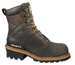 Bota masculina Carhartt, impermeável, composta, de couro, 8"