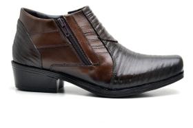 Bota Masculina Casual Cano Curto Confort Em Couro Bota Masculina Casual Cano Curto Confort Em Couro