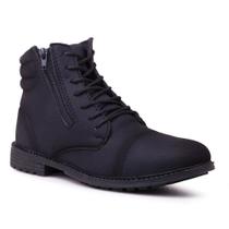 Bota Masculina Casual Coturno Com Zíper Confortável JDK491