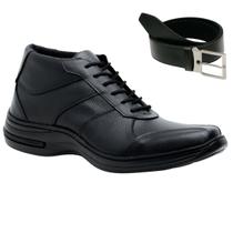 Bota Masculina Casual Coturno Resistente Leve Conforto + Cinto Bota Masculina Casual Coturno Resistente Leve Conforto + Cinto