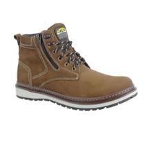 Bota Masculina Casual Zíper Lateral em Couro Bell Boots