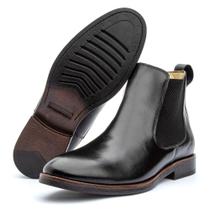 Bota Masculina Chelsea em Couro Confortável Botina Tradicional Agro Pecuaria