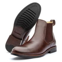 Bota Masculina Chelsea em Couro Legitimo Confortável Botina Rock Country