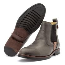 Bota Masculina Chelsea em Couro Legitimo Confortável Montaria Rodeio Country Rock