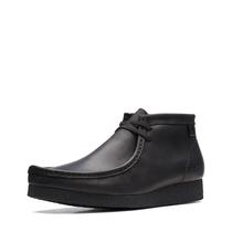 Bota masculina Clarks Shacre, tornozelo, couro preto, tamanho 11