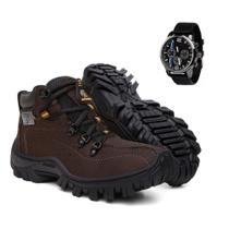 Bota Masculina Com Relógio Coturno Adventure Para Trabalho Confortável Top - New Lopes