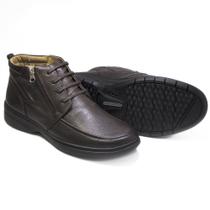 Bota Masculina Com Ziper Couro Cafe Leveterapia Bota Masculina Com Ziper Couro Cafe Leveterapia