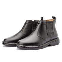 Bota Masculina Confortável Anatomic Gel Couro Ziper IGO FRANCA Bota Masculina Confortável Anatomic Gel Couro Ziper IGO FRANCA