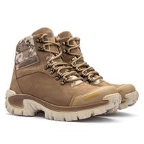 Bota Masculina Coturno Adventure Couro Resistente Reforçado Confortável NL255