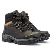 Bota Masculina Coturno Adventure Couro Resistente Reforçado Confortável NL255