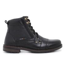 Bota Masculina Coturno Couro Bovinos Milital Confortavel 400Preto Bota Masculina Coturno Couro Bovinos Milital Confortavel 400Preto