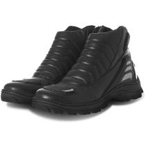 Bota Masculina Coturno Couro Motociclista Pro Tork Combat Street Preto