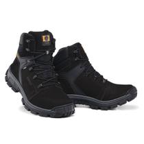 Bota Masculina Coturno Masculino de Couro Edge Segurança CA Cor Black