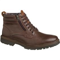 Bota Masculina Coturno Rafarillo Couro Legítimo Zíper