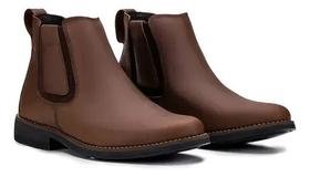 Bota Masculina Couro Cano Curto Country Palmilha Gel