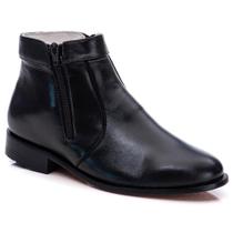 Bota Masculina Couro Casual Zíper Leve Conforto Dia a Dia Bota Masculina Couro Casual Zíper Leve Conforto Dia a Dia