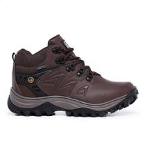 Bota Masculina Couro Coturno Aventura Confortável Trilha Bota Masculina Couro Coturno Aventura Confortável Trilha