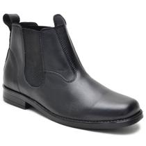 Bota Masculina Couro Legítimo Botina cor Preto Bota Masculina Couro Legítimo Botina cor Preto