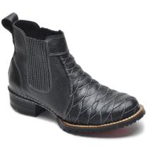 Bota Masculina Couro Legítimo Botina cor Preto Bota Masculina Couro Legítimo Botina cor Preto