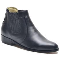 Bota Masculina Couro Legítimo Botina cor Preto