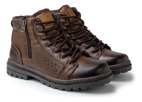 Bota Masculina Couro Legítimo La Roche Confort Estilo Casual