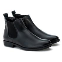 Bota Masculina Couro Lisa Botina Chelsea Country Conforto - Polo North