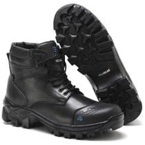 Bota Masculina Couro Moda Casual Trabalho Resistente a Agua