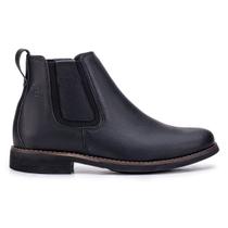 Bota Masculina Couro Palmilha em Gel Sola Borracha Toda Forrada em Couro