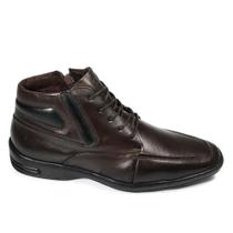 Bota masculina de amarrar perlatto em couro - 47768