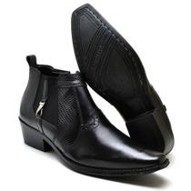 Bota masculina de couro bico fino texas 610