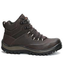 Bota Masculina De Couro Coturno Adventure Trekking TRAIL TRILHA 3 cores R1903