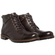 Bota Masculina de Couro Coturno Casual Conforto Cor Café Bota Masculina de Couro Coturno Casual Conforto Cor Café