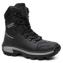 Bota Masculina de Couro Legitimo Adventure Militar Tatica Biqueira Frontal Trabalho Certificado C.A Cater Pillar Coturno Masculino EPI Trilhas Trekkin
