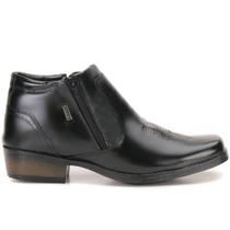 Bota Masculina De Couro Toda Espumada Bico Quadrado Kéffor Bota Masculina De Couro Toda Espumada Bico Quadrado Kéffor