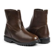 Bota Masculina de Inverno para Neve em Couro em Lã Impermeáv
