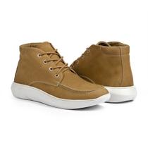 Bota Masculina de Inverno para Neve em Couro em Lã Impermeáv