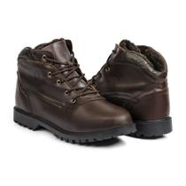 Bota Masculina de Inverno para Neve em Couro em Lã Impermeáv