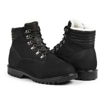 Bota Masculina de Inverno para Neve em Couro em Lã Impermeáv