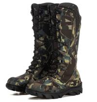 Bota Masculina de Segurança PM Militar Cano Alto Proteção Semi Nobuck Camuflado Bota Masculina de Segurança PM Militar Cano Alto Proteção Semi Nobuck Camuflado