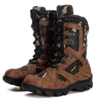 Bota Masculina de Segurança PM Militar Cano Médio Proteção Semi Nobuck Café Bota Masculina de Segurança PM Militar Cano Médio Proteção Semi Nobuck Café