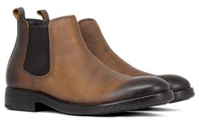 Bota Masculina Democrata Garage Dust Chelsea Couro Confortável Elástico