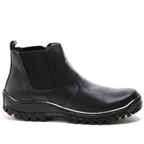 Bota Masculina Em Couro Confortável Solado Leve eResistente Bota Masculina Em Couro Confortável Solado Leve eResistente