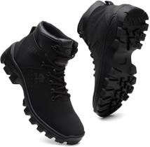 Bota Masculina em Couro Coturno Adventure Masculino Reforçad