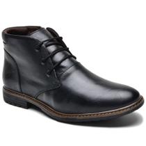 Bota Masculina em Couro Legitimo Cor Preto 1005