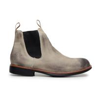 Bota Masculina Em Couro Marfim Coturno Botina Rodeio Passeio